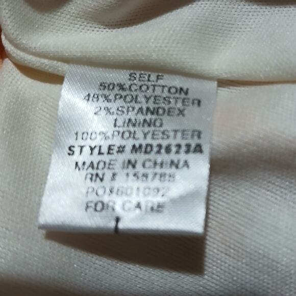 MABLE large peach seersucker gingham short puff sleeve fully lined mini-dress - Picture 14 of 14